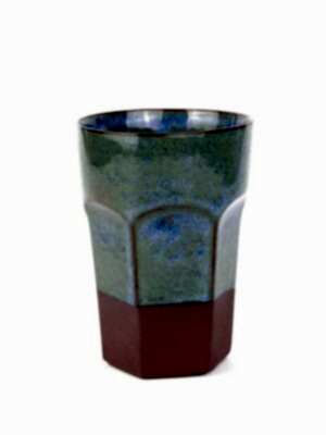 El yapımı stoneware bardak