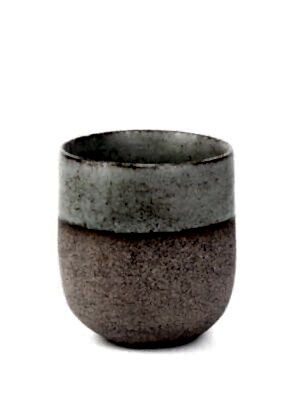 El yapımı stoneware kahve fincanı