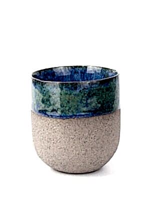 El yapımı stoneware kahve fincanı